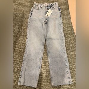 Zara Women's Light Blue Straight Leg Jeans